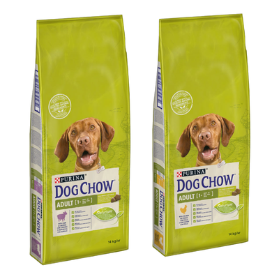 Purina Dog Chow jagnięcina, kurczak adult 14 kg × 2