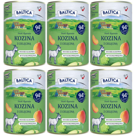 Baltica cielęcina, kozina adult 400 g × 6