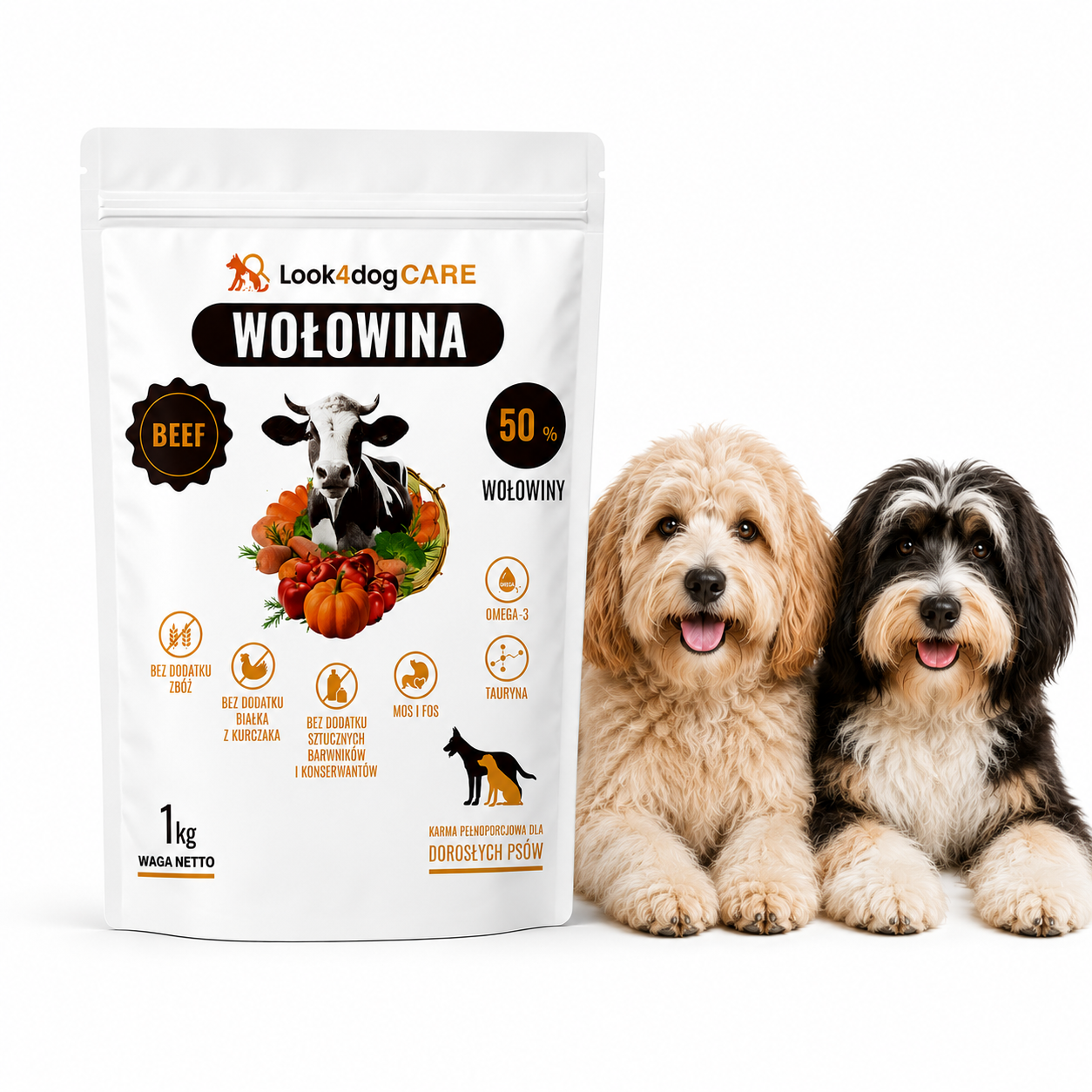 Look4dog CARE wołowina adult 1 kg