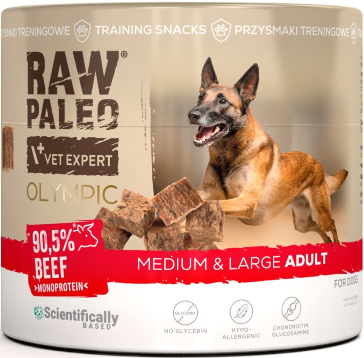 VetExpert Raw Paleo Olympic wołowina średnie rasy, duże rasy 90 g