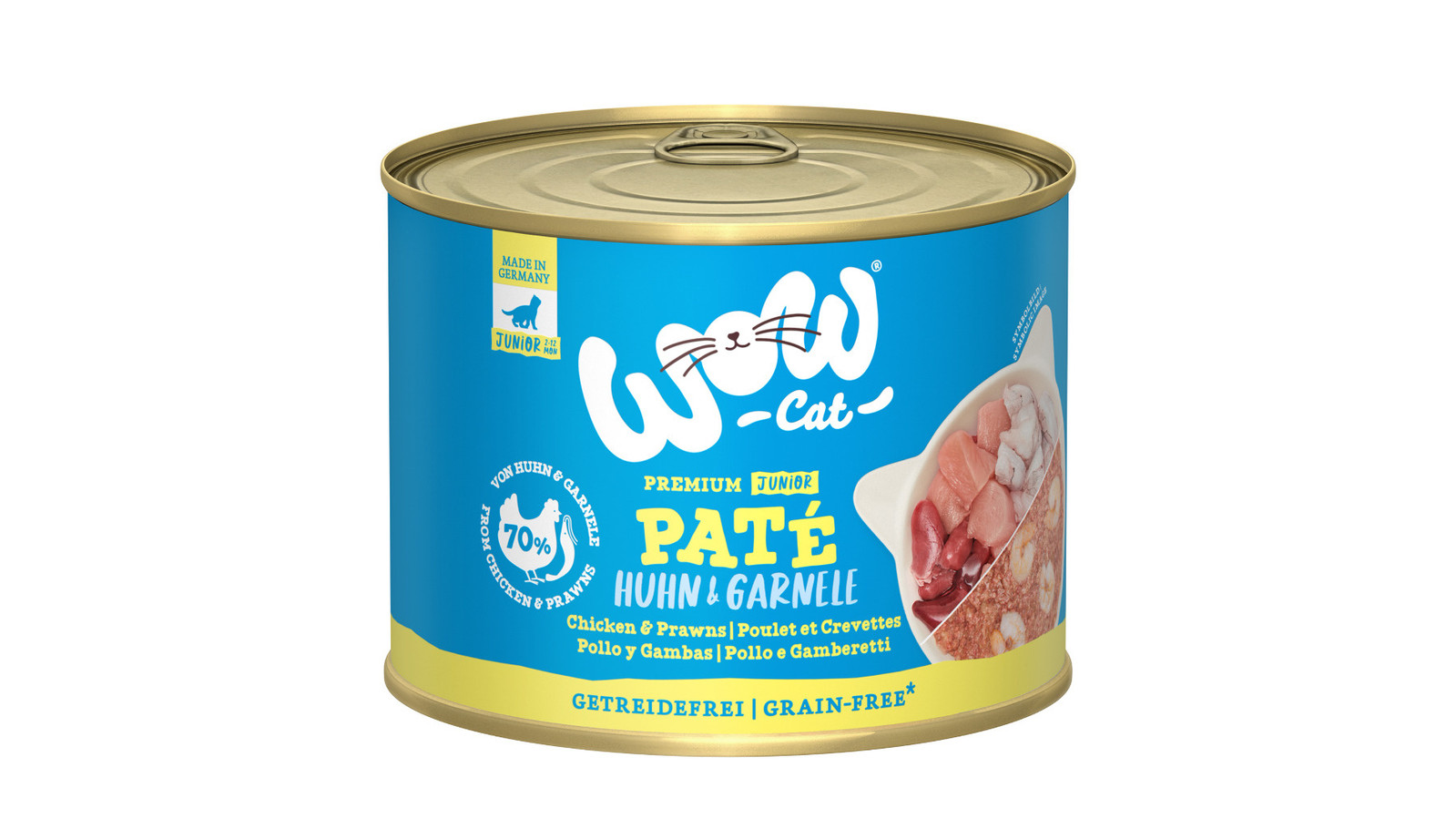 WOW Cat krewetki, kurczak pasztet kitten 200 g