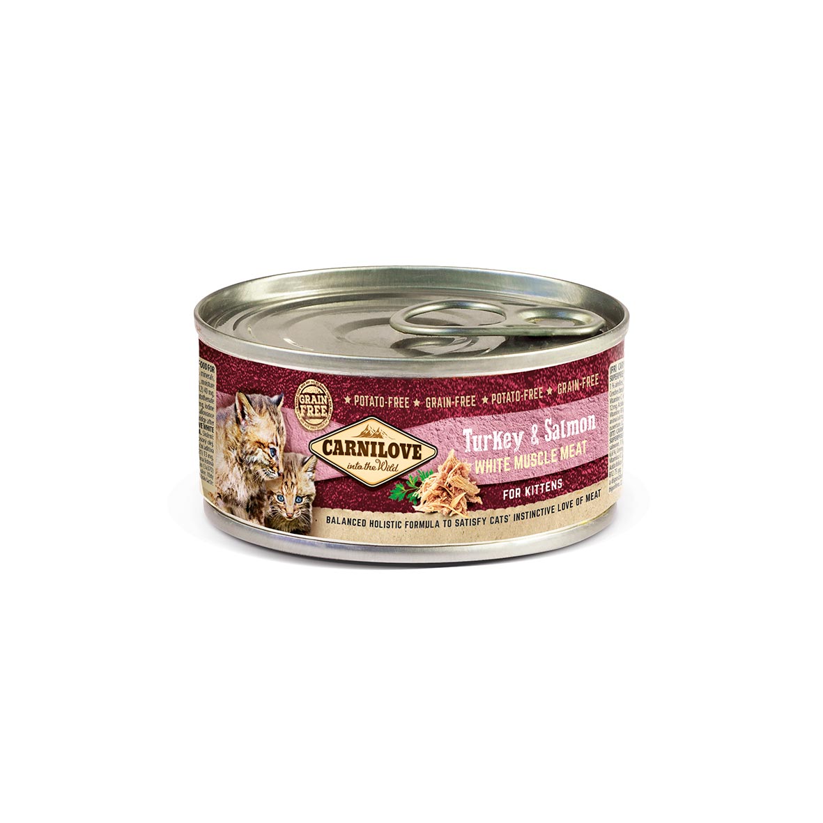 Carnilove indyk, łosoś kawałki kitten 100 g