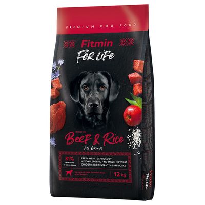 Fitmin Dog For Life wołowina z ryżem adult 12 kg × 2