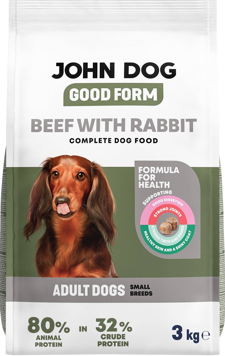 John Dog Good Form królik, wołowina adult małe rasy 3 kg