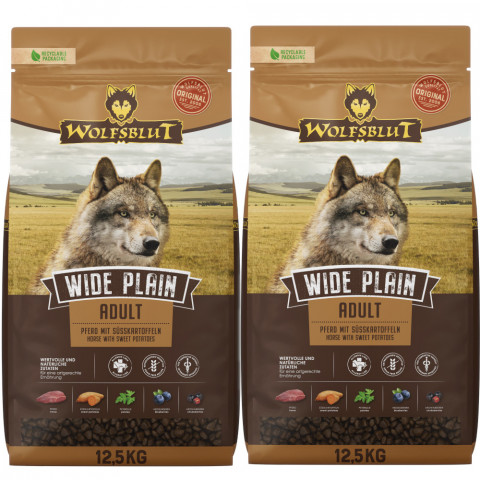 Wolfsblut Wide Plain konina adult 12.5 kg × 2