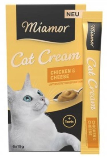 Miamor Cat Cream kurczak, ser pasta 15 g × 6