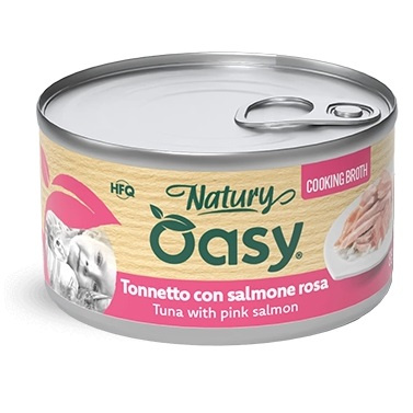 Oasy Natury Cooking Broth tuńczyk, łosoś w bulionie adult 85 g
