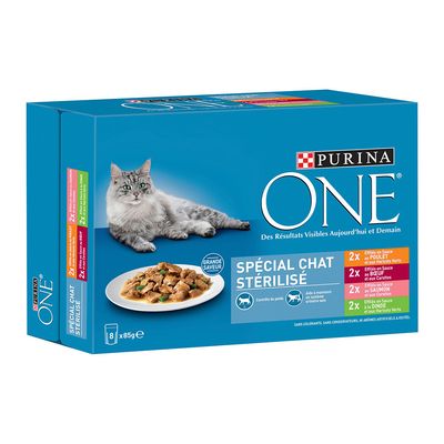 Purina ONE Sterilised mix smaków w sosie adult 85 g × 8
