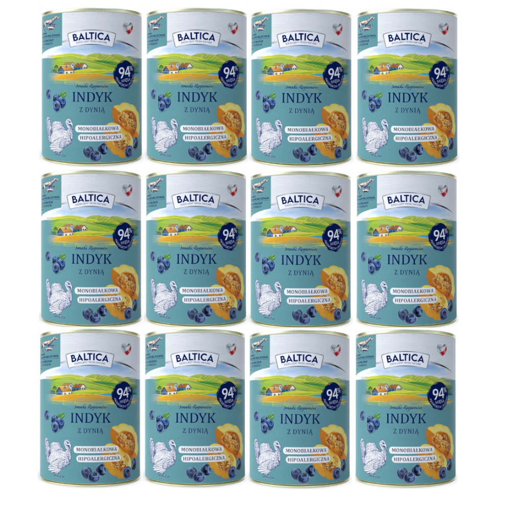 Baltica indyk z dynią adult 400 g × 12