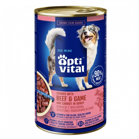 OptiVital wołowina, dziczyzna adult 1,25 kg