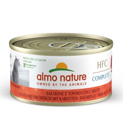 Almo Nature Hfc Complete tuńczyk, łosoś z marchewką w bulionie adult 70 g × 6