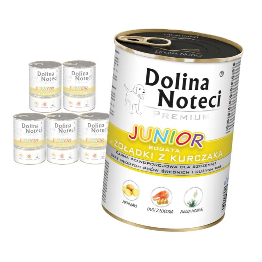 Dolina Noteci Premium kurczak junior średnie rasy, duże rasy 400 g × 6