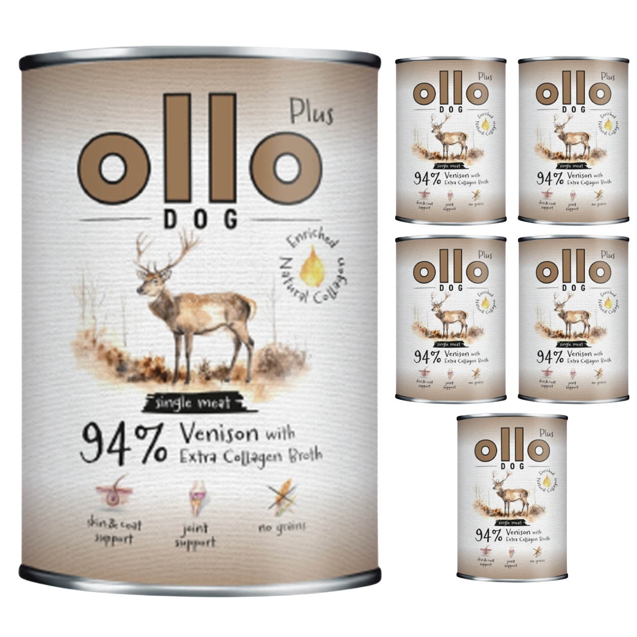Ollo Plus Kolagen jeleń 800 g × 6