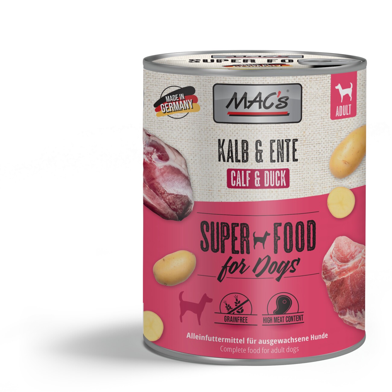MAC's cielęcina, kaczka adult 800 g × 6