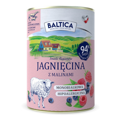 Baltica Smaki Regionów jagnięcina z maliną adult 400 g