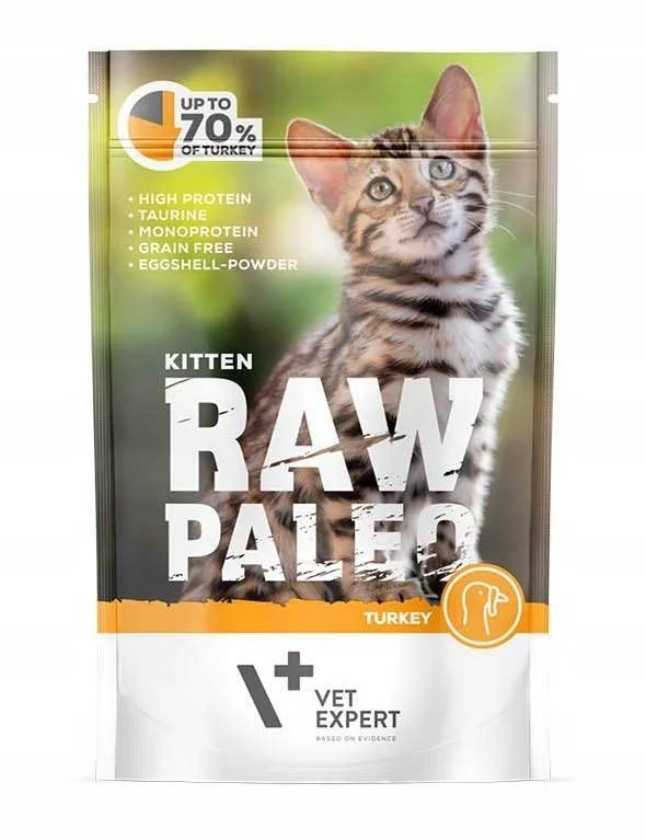 VetExpert Raw Paleo Digestive Sensitive indyk kitten 100 g