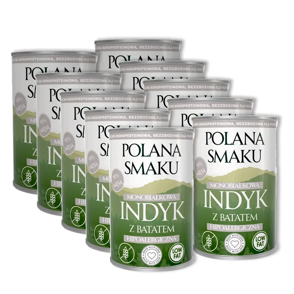 Polana Smaku indyk z batatem adult 400 g × 10