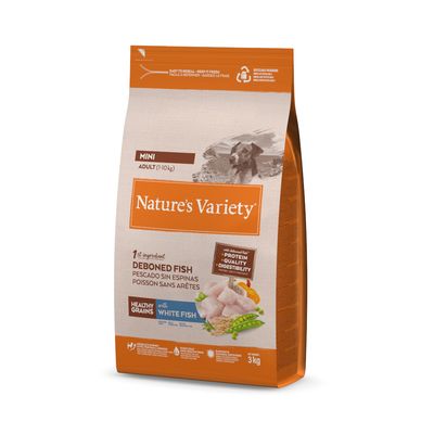 Nature's Variety Healthy Grains białoryb adult małe rasy 3 kg × 2