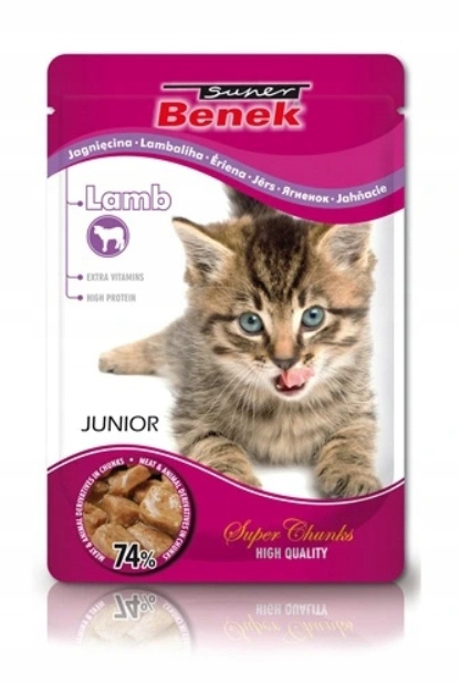 Super Beno jagnięcina kawałki kitten 100 g