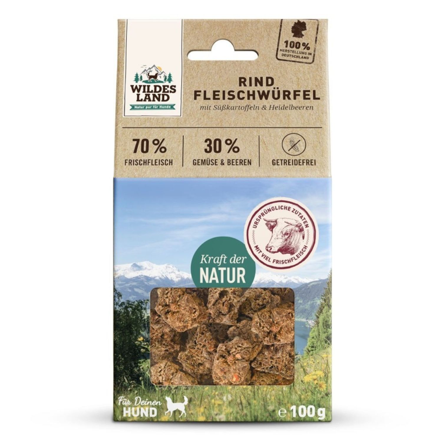 Wildes Land Fleischwürfel wołowina 100 g