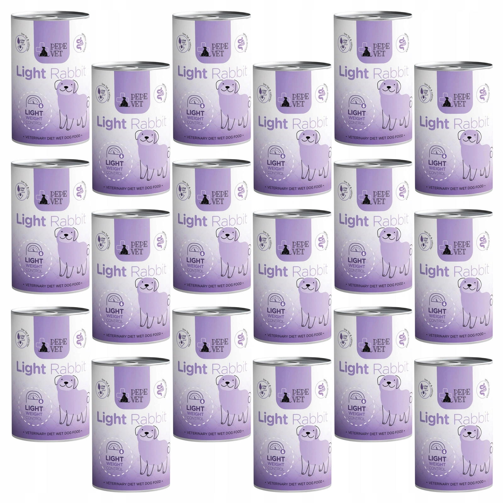 Paka Zwierzaka Pepe Vet Light Rabbit królik 400 g × 18