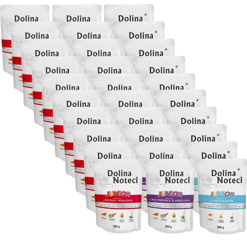 Dolina Noteci Premium jagnięcina, królik, wołowina junior 300 g × 30