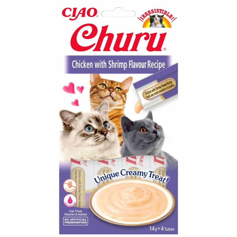 Inaba Churu kurczak z krewetkami krem 14 g × 4
