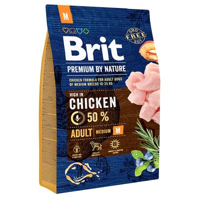 Brit By Nature kurczak adult średnie rasy 3 kg