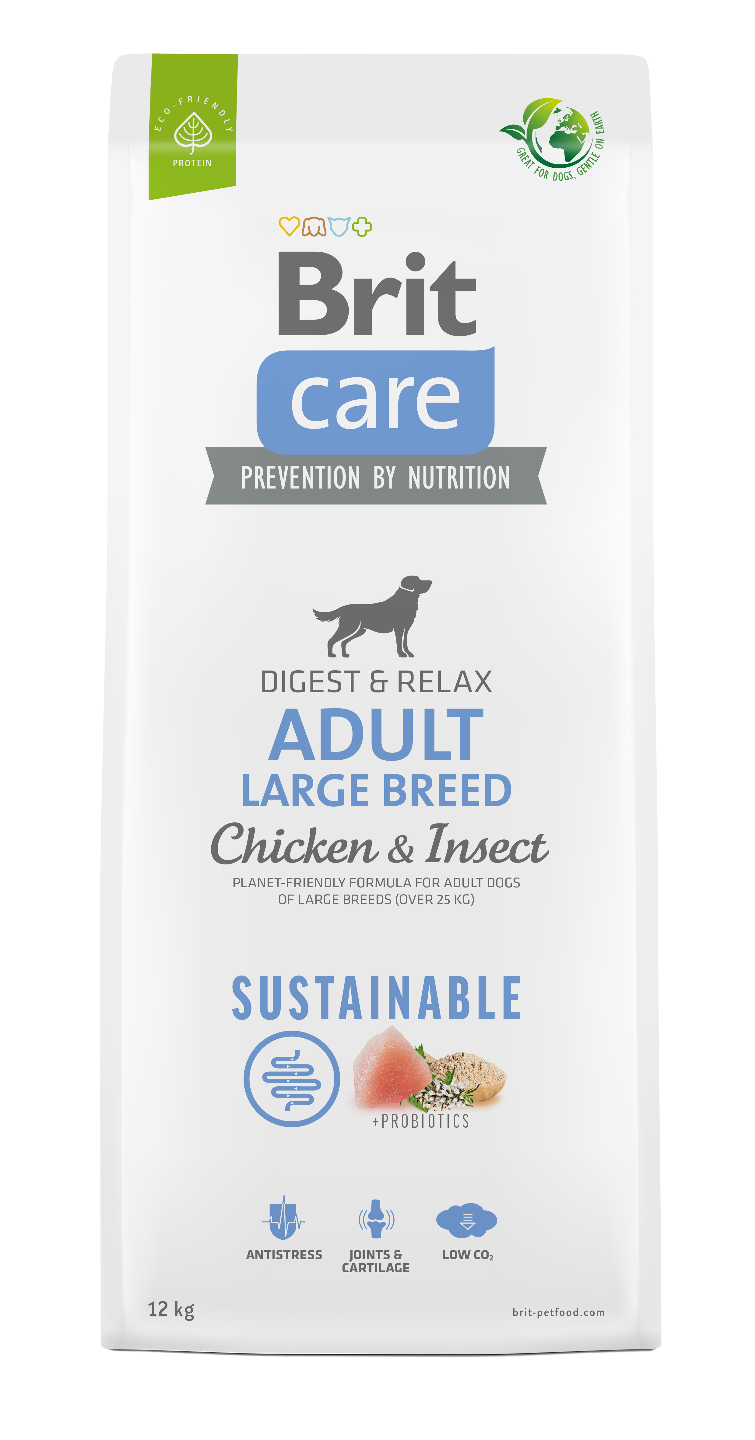 Brit Care kurczak, owady adult duże rasy 12 kg × 2