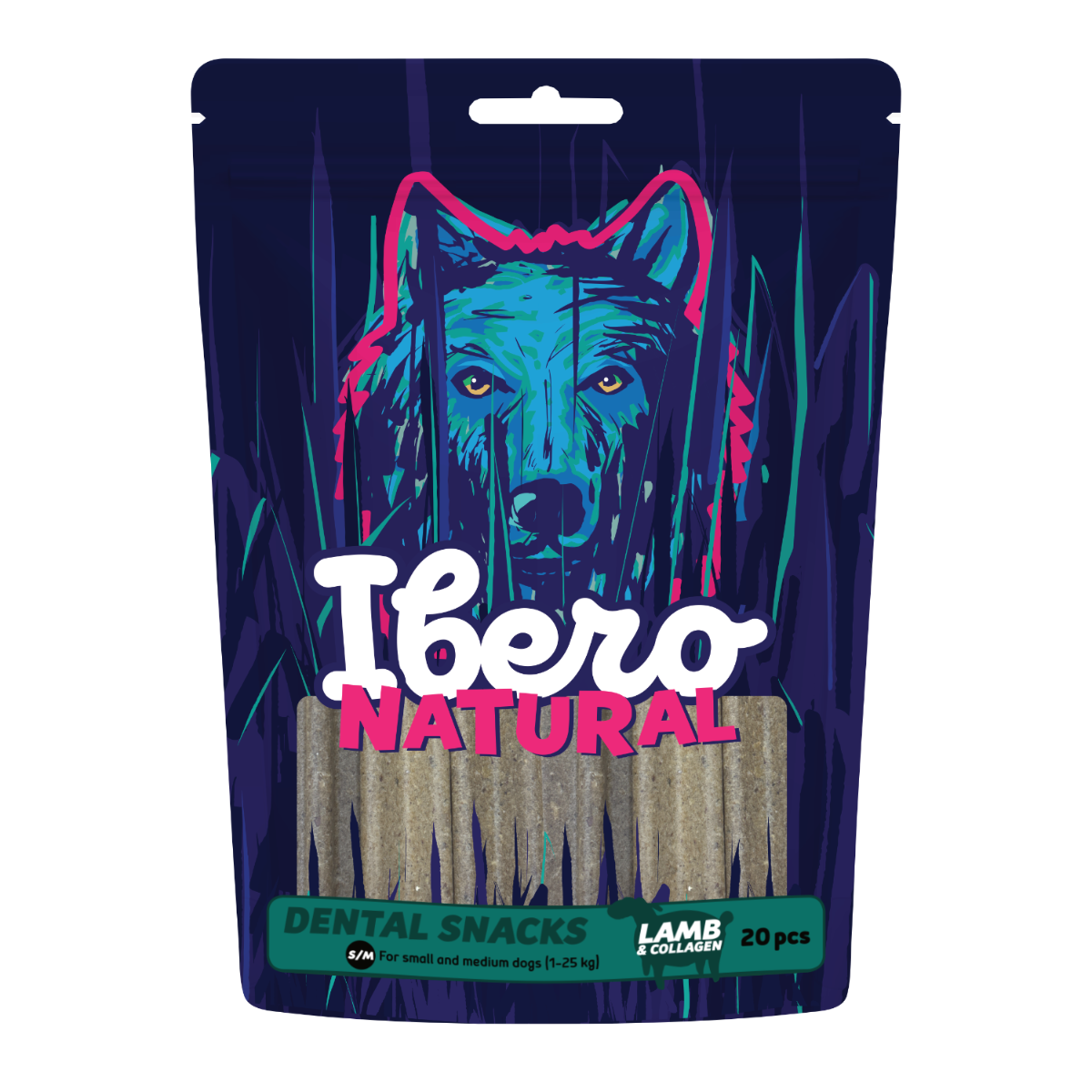 Ibero Dental Snacks jagnięcina adult średnie rasy 24 g × 20