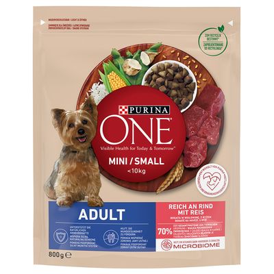 Purina One Mini wołowina adult małe rasy 800 g × 5