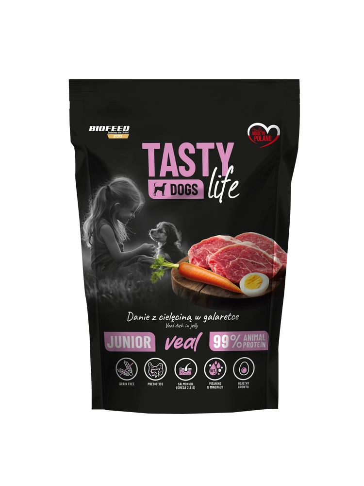 BioFeed Tasty Dogs Life cielęcina junior 500 g