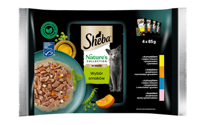 Sheba Nature's Collection mix smaków w sosie adult 85 g × 4