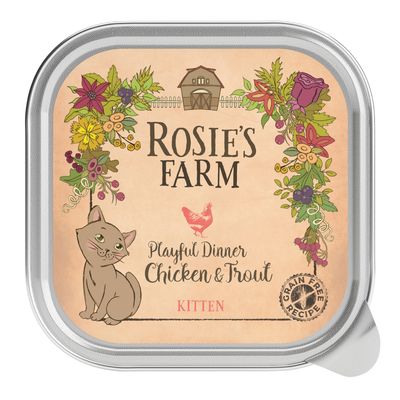 Rosie's Farm kurczak, pstrąg kitten 100 g × 32