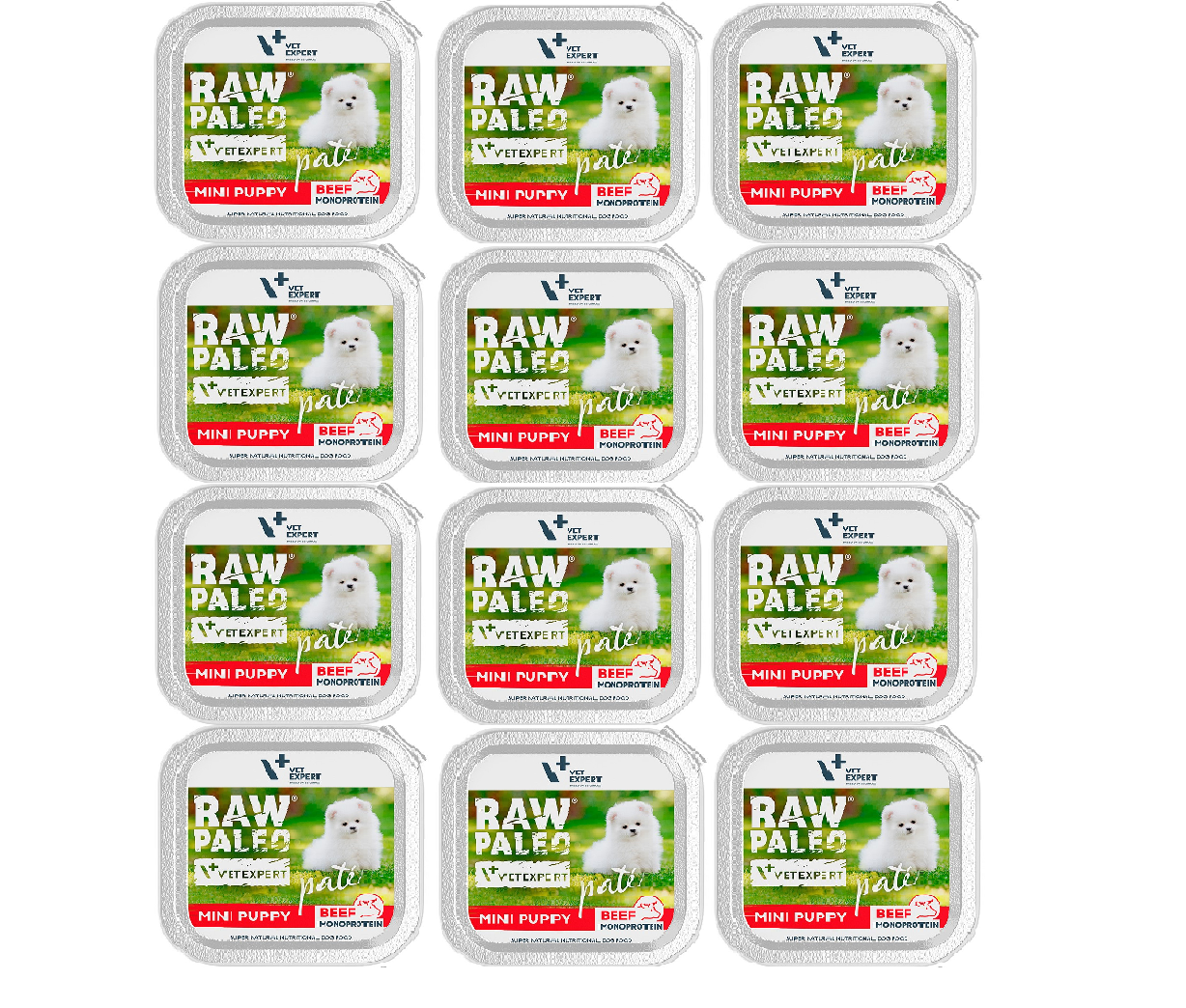 VetExpert Raw Paleo wołowina puppy małe rasy 150 g × 12
