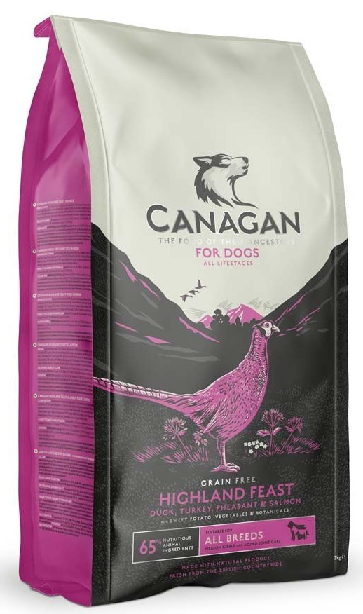 Canagan Highland Feast bażant, indyk, kaczka, łosoś 2 kg