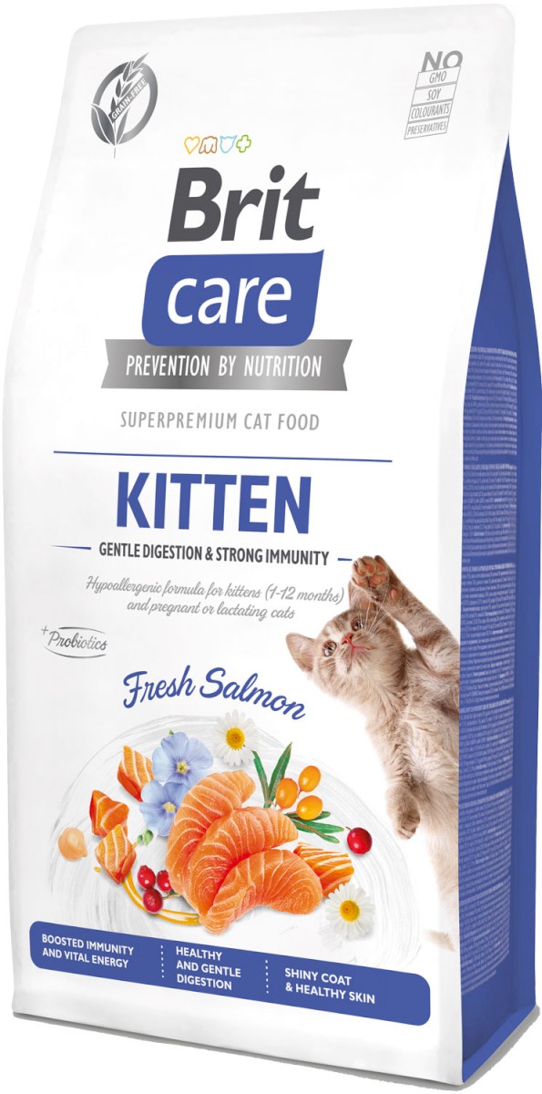 Brit Care Digestive łosoś kitten 7 kg