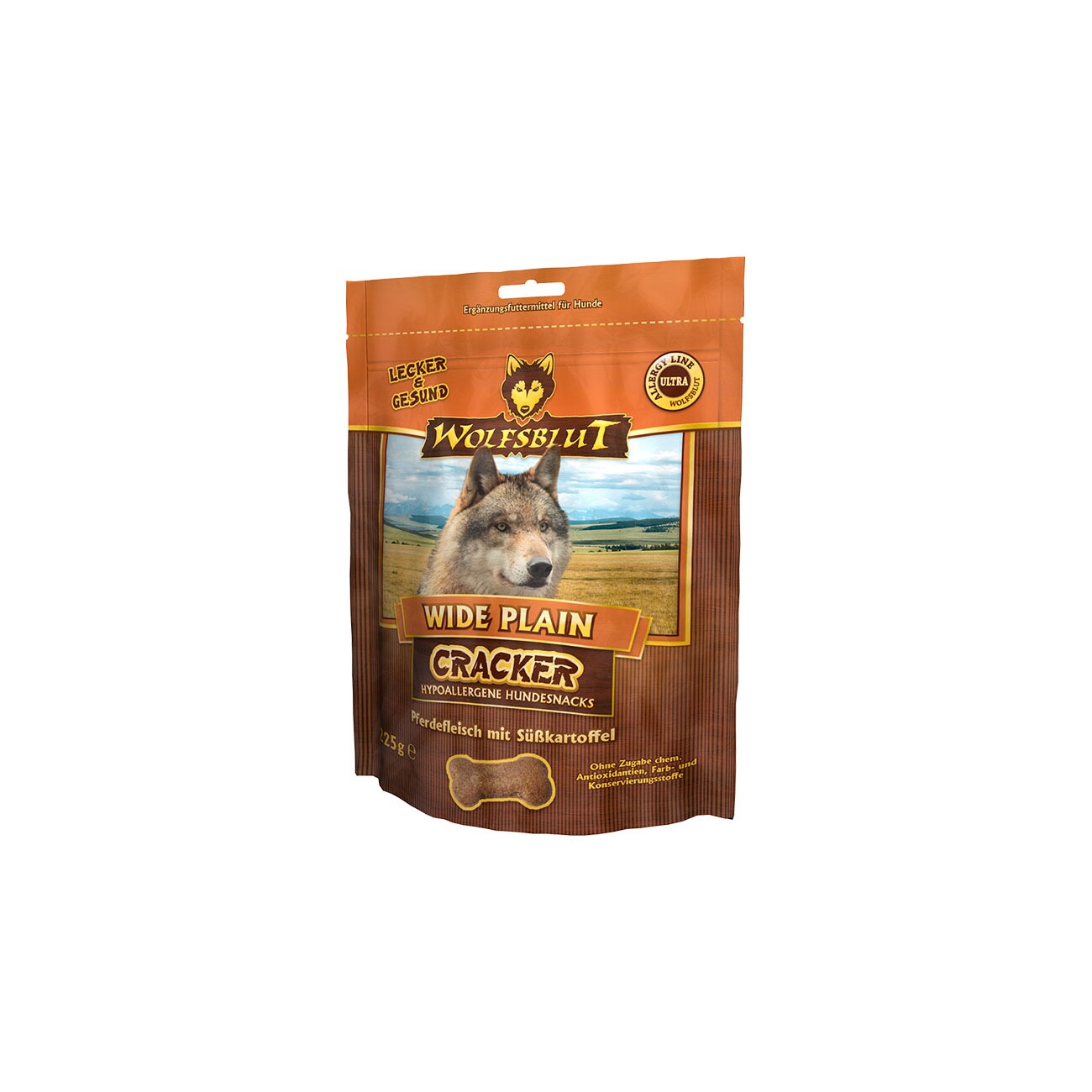 Wolfsblut Dog Cracker Wide Plain konina z batatem 225 g