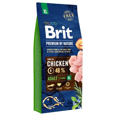 Brit Premium by Nature kurczak adult duże rasy 15 kg
