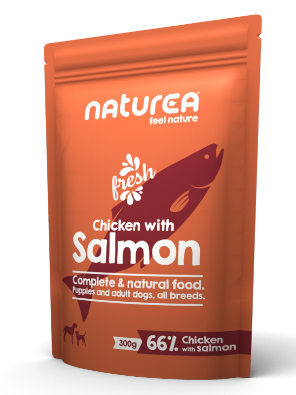 Naturea kurczak, łosoś 300 g