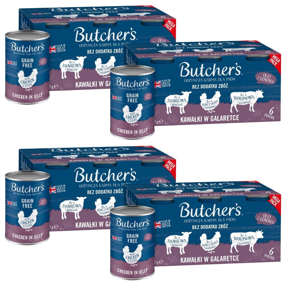 Butcher's Original jagnięcina, kurczak, wołowina adult 400 g × 24