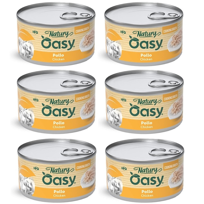 Oasy Natury Cooking Broth kurczak w bulionie adult 85 g × 6