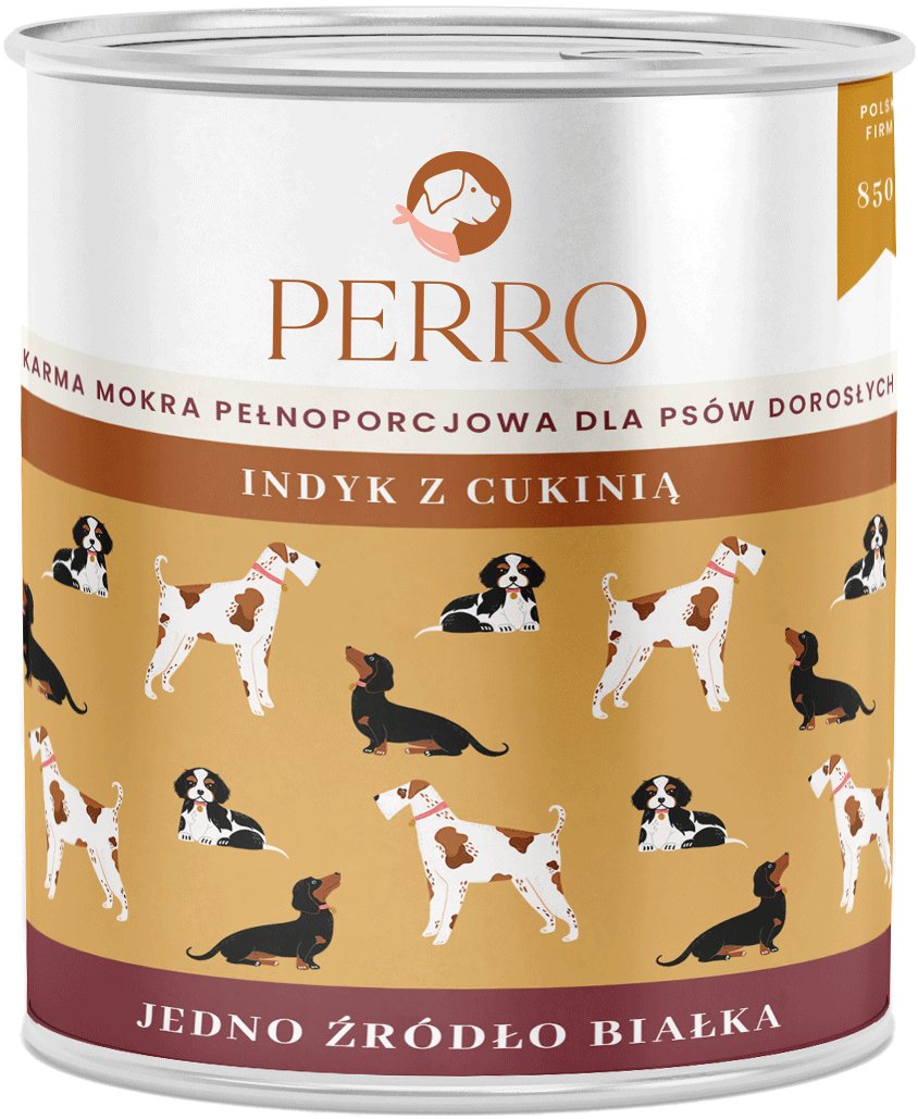 Perro indyk z cukinią adult 850 g