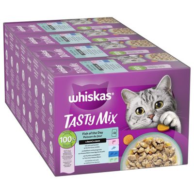 Whiskas Tasty Mix mix smaków z marchewką w sosie adult 85 g × 48