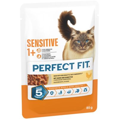 Perfect Fit Sensitive kurczak w sosie adult 85 g × 12