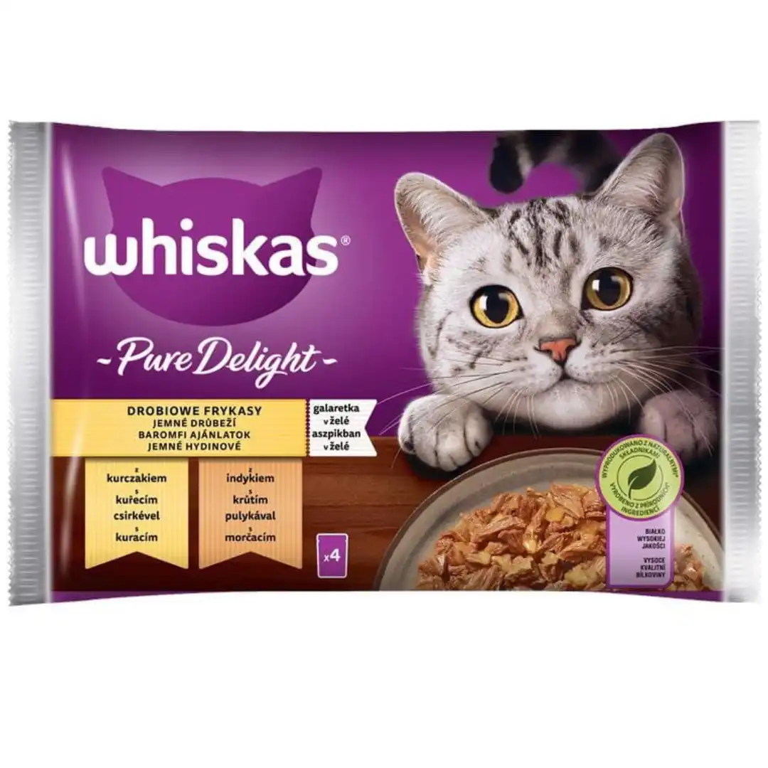 Whiskas indyk, kurczak kawałki adult 85 g × 4