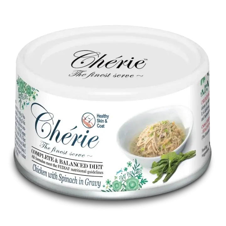 Cherie Skin & Coat kurczak ze szpinakiem w sosie 80 g