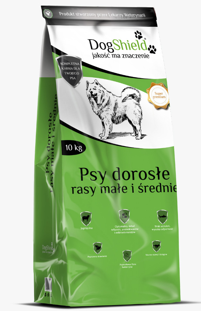 DogShield jagnięcina adult małe i średnie rasy 10 kg