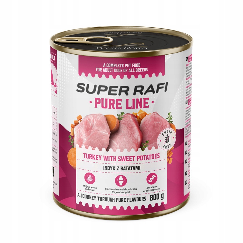 Rafi Pure Line indyk z batatem adult 800 g