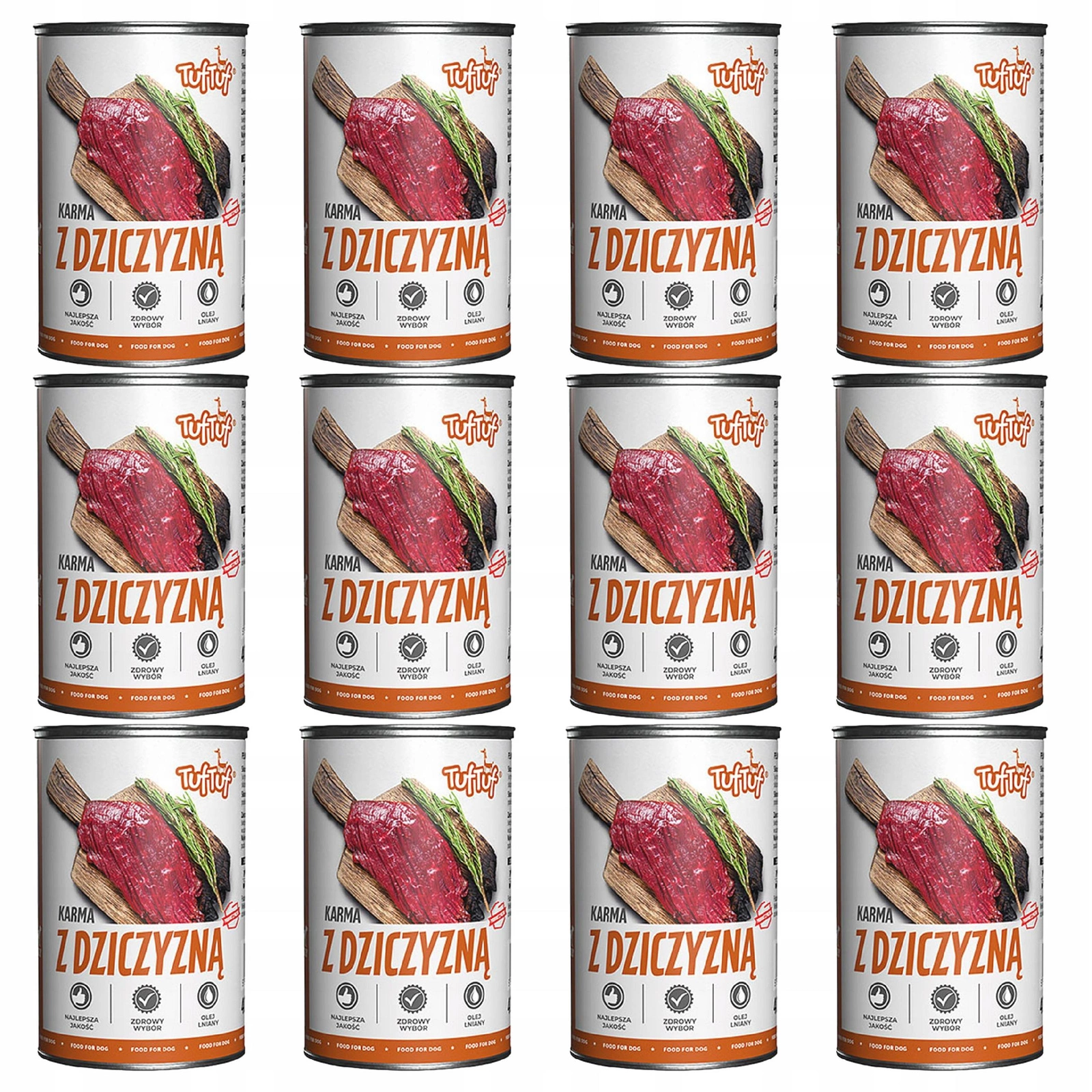 Tuf Tuf dziczyzna adult 400 g × 12